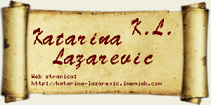 Katarina Lazarević vizit kartica